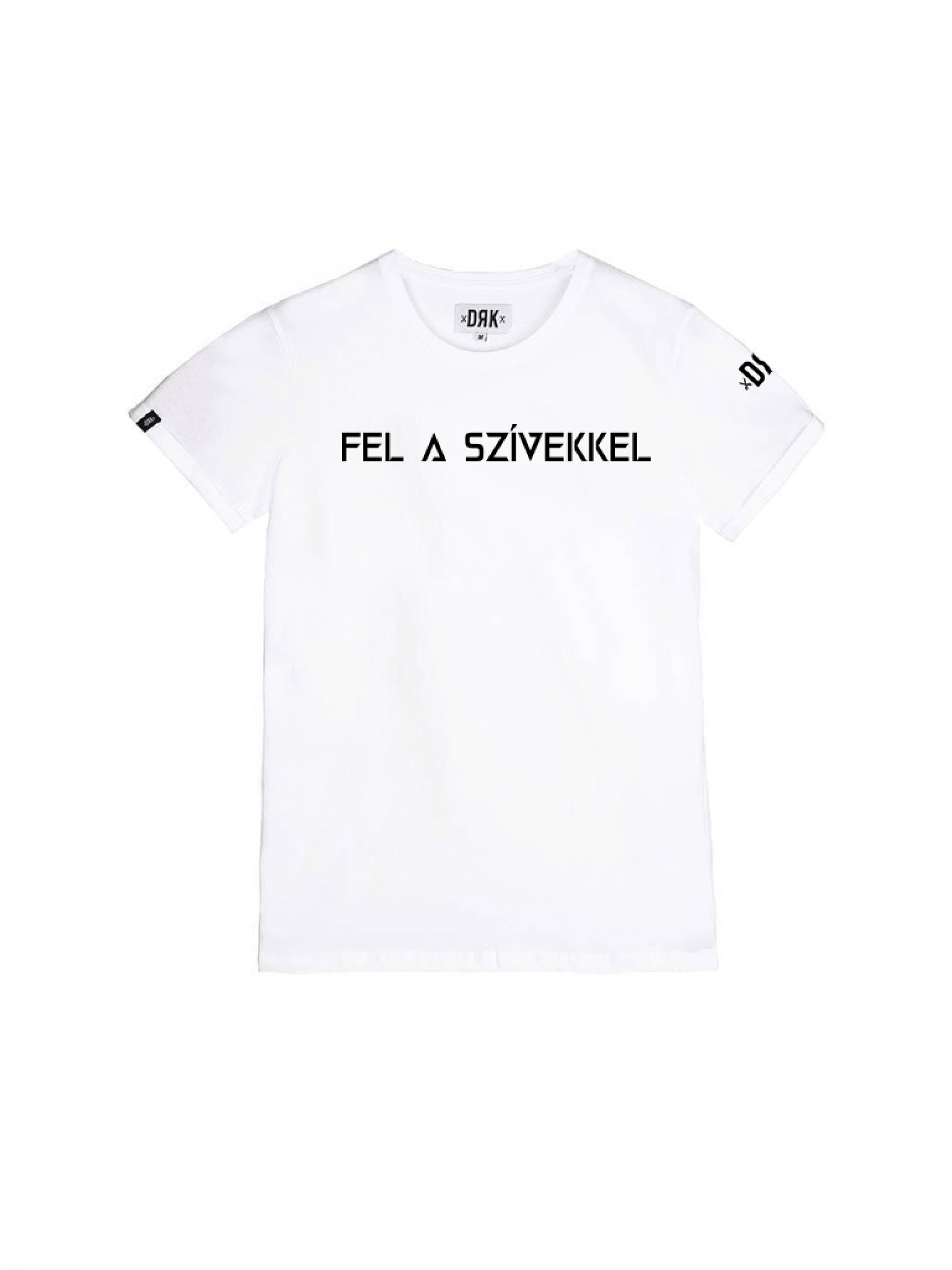 DRK Fel a szívekkel fehér férfi póló